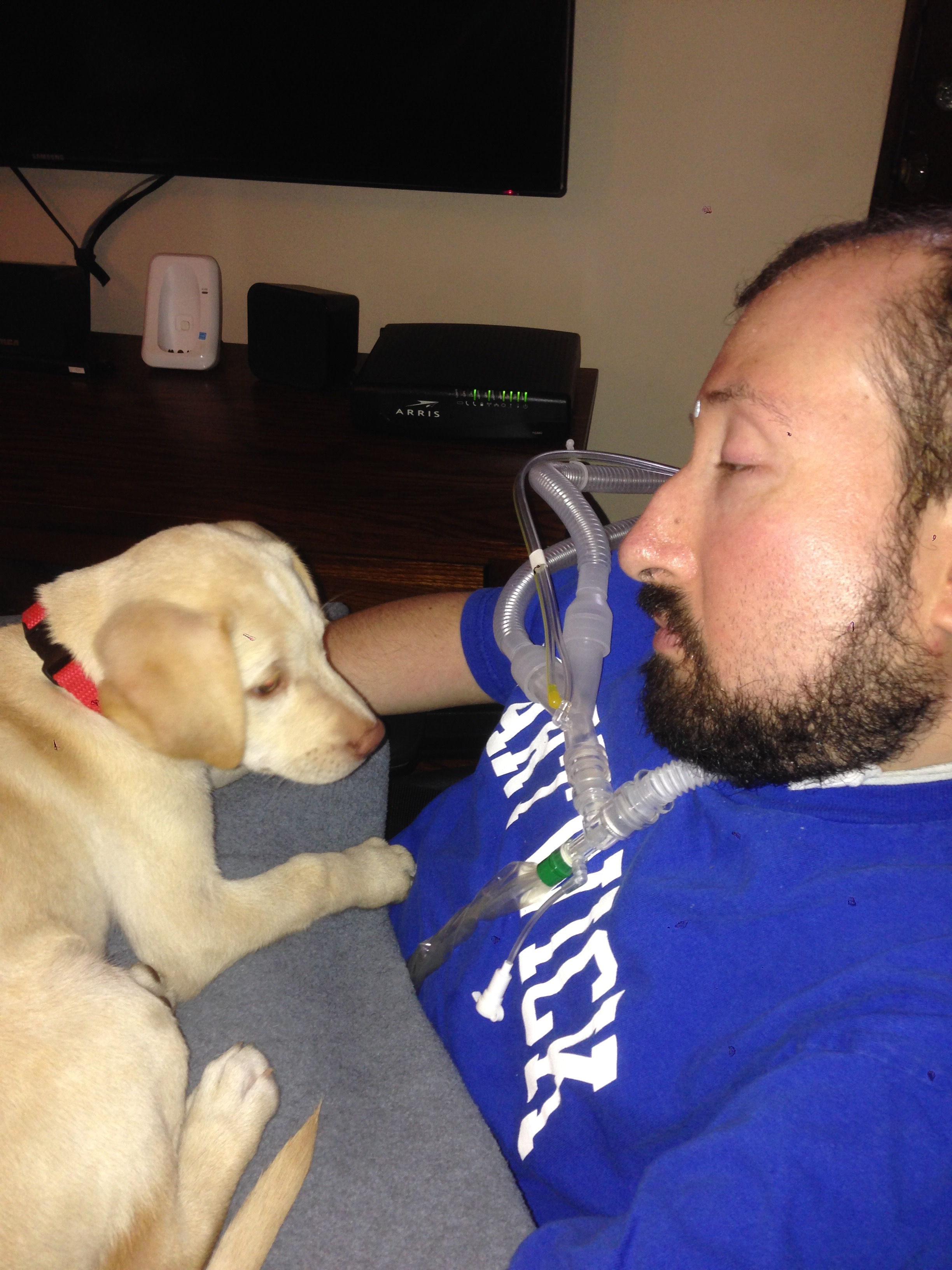 Eric with a puppy